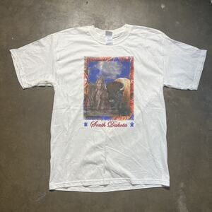 Vintage Y2k South Dakota State White Buffalo T-Shirt